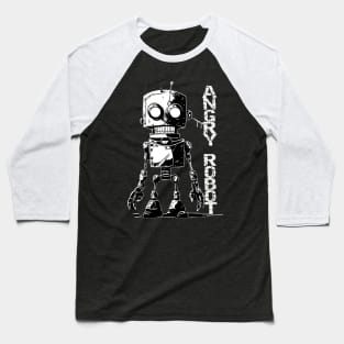 Angry Robot BW Baseball T-Shirt